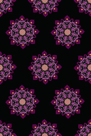 民族花卉印花华亿平台图片