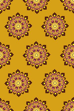 民族花卉印花华亿平台图片