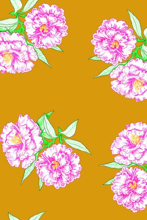 清爽底花卉印花华亿平台图片