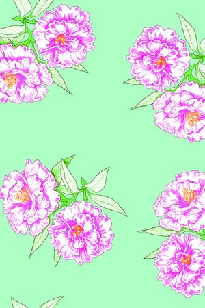 清爽底花卉印花华亿平台图片