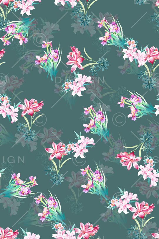 花卉印花华亿平台图片