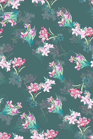 花卉印花华亿平台图片