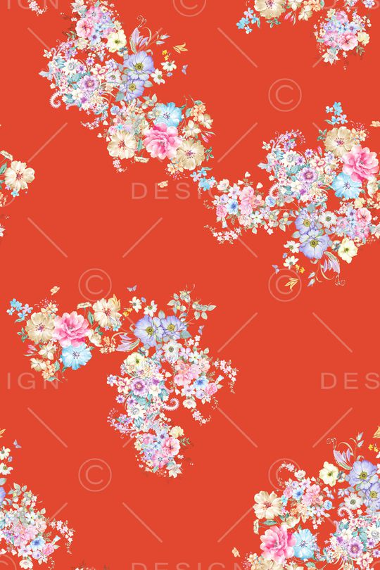 花卉印花华亿平台图片