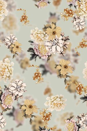 满版散花印花华亿平台图片