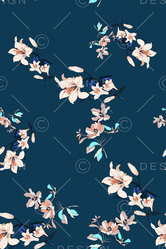 满版散花印花华亿平台图片