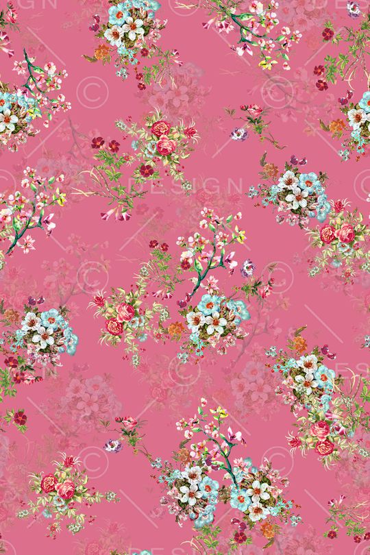 满版散花印花华亿平台图片