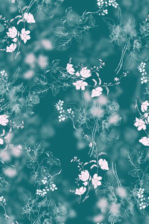 花卉印花华亿平台图片