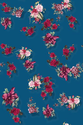 花卉印花华亿平台图片