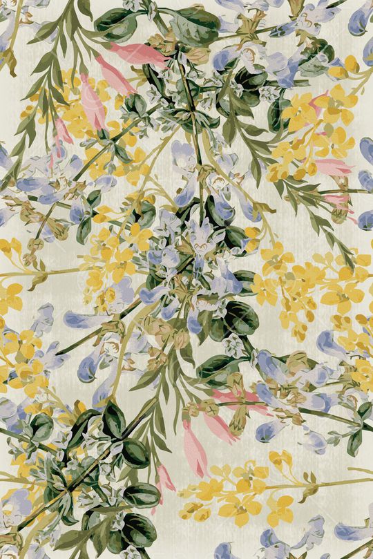 彩底花卉印花华亿平台图片