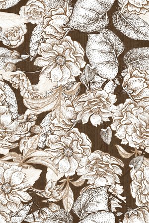 彩底花卉印花华亿平台图片