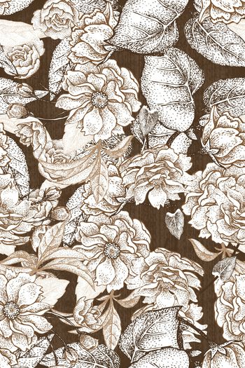 彩底花卉印花华亿平台图片