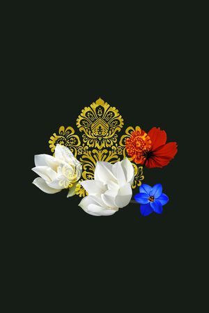 花卉印花华亿平台图片