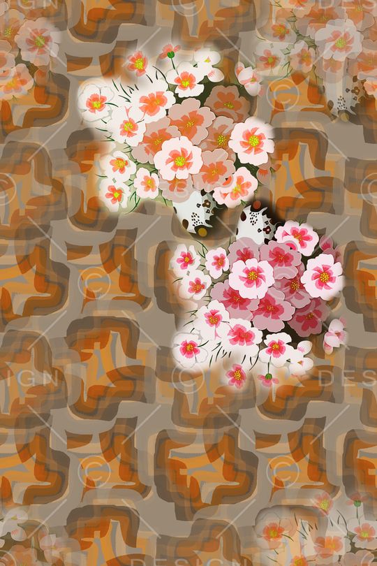 彩底花卉印花华亿平台图片