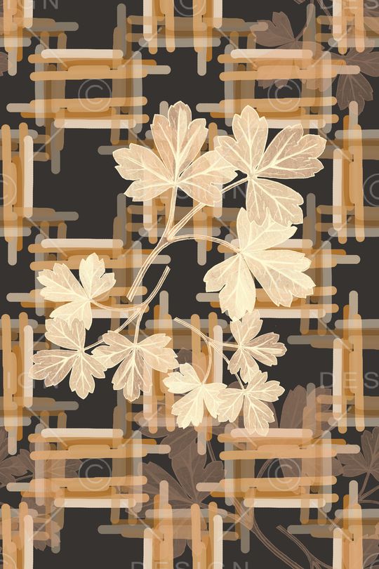 手绘线条笔触印花华亿平台图片