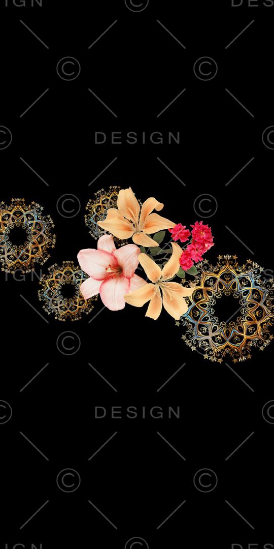 花卉印花华亿平台图片