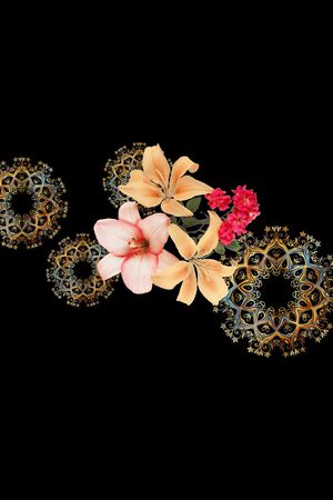 花卉印花华亿平台图片