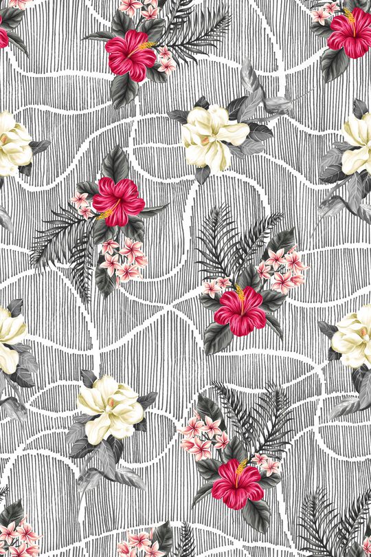 几何花卉印花华亿平台图片