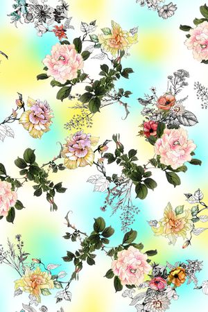 植物印花华亿平台图片