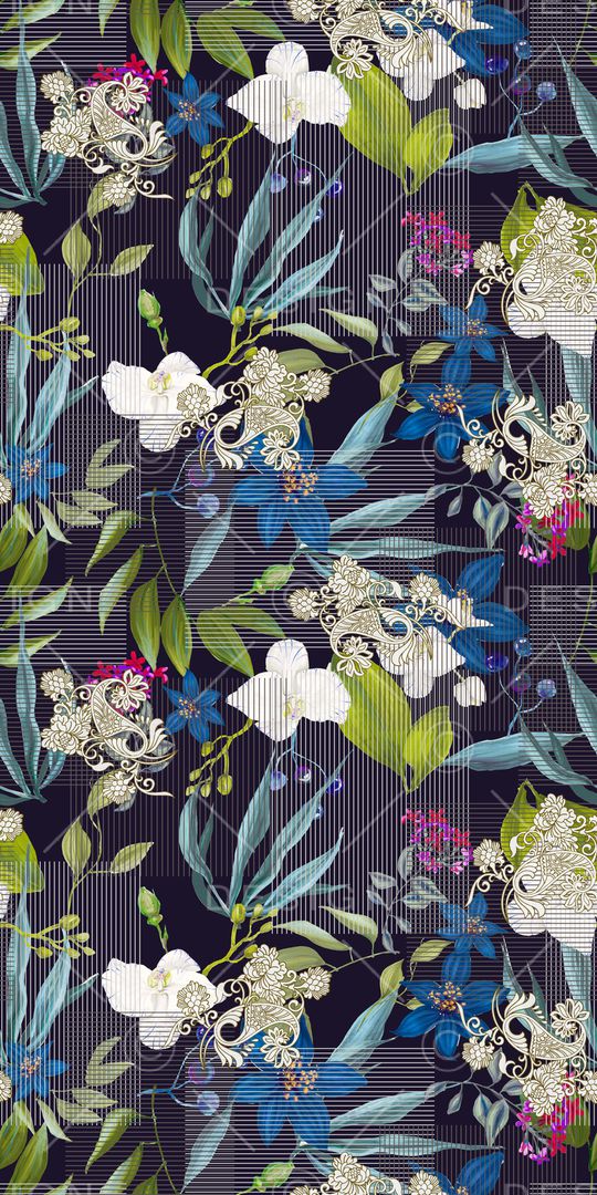 绿植树叶印花华亿平台图片