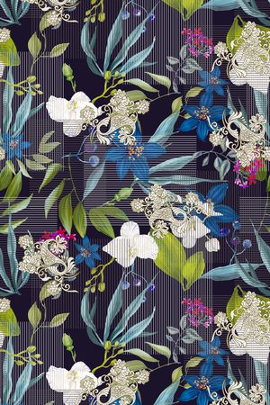 绿植树叶印花华亿平台图片