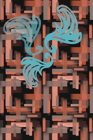 格子混搭印花华亿平台图片