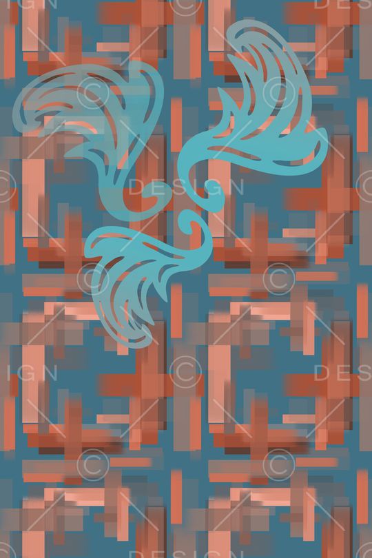 格子混搭印花华亿平台图片