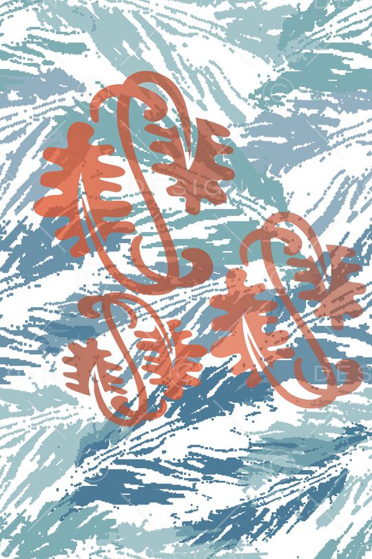 线条花卉印花华亿平台图片