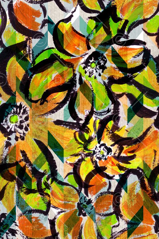 花卉印花华亿平台图片