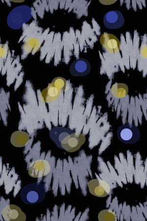 圆圈与波点印花华亿平台图片