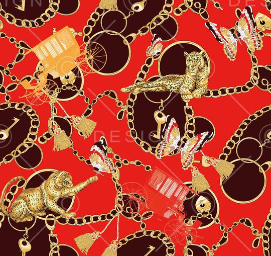 动物纹印花华亿平台图片