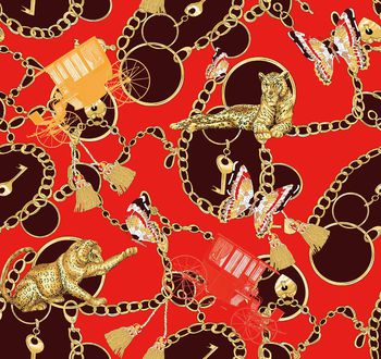 动物纹印花华亿平台图片