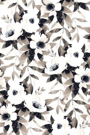 手绘花卉印花华亿平台图片