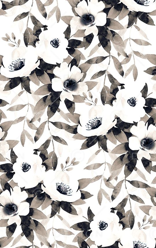 手绘花卉印花华亿平台图片