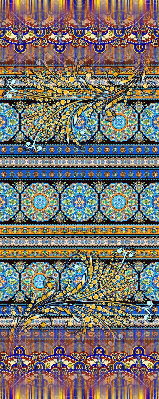 民族花纹印花华亿平台图片