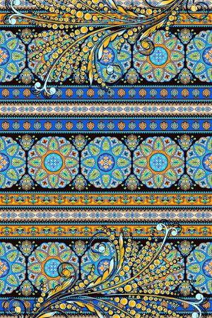 民族花纹印花华亿平台图片