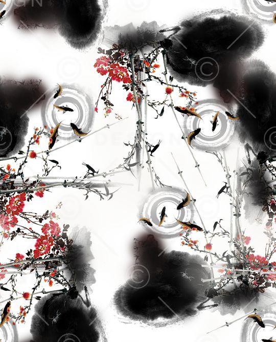 中国风印花华亿平台图片