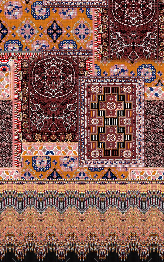 复古印花华亿平台图片