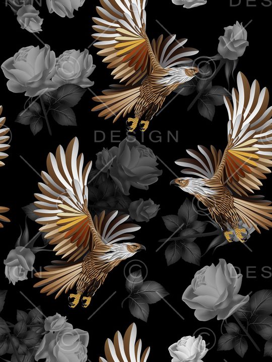 老鹰印花华亿平台图片