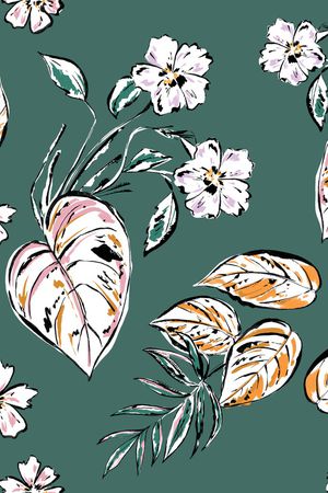 绿植树叶印花华亿平台图片