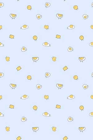 鸡蛋卡通印花华亿平台图片