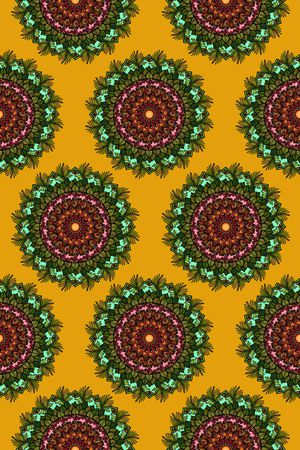 民族花卉印花华亿平台图片