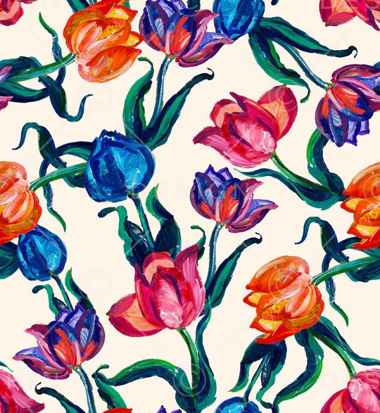 郁金香印花华亿平台图片