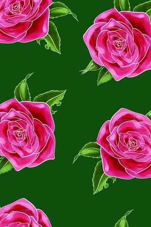 玫瑰花印花华亿平台图片