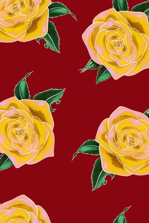 玫瑰花印花华亿平台图片