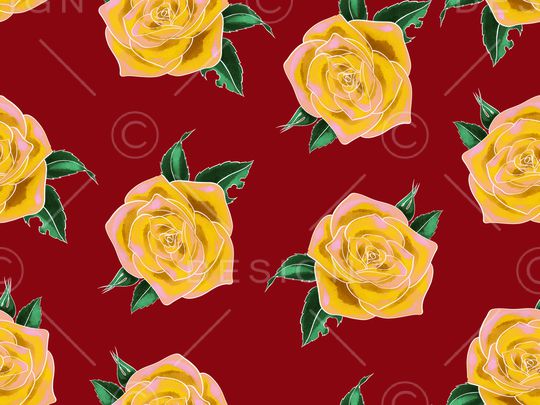 玫瑰花印花华亿平台图片