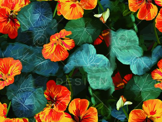 满底花卉印花华亿平台图片