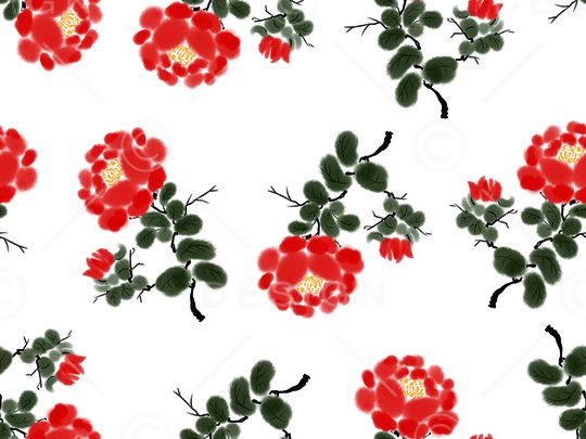 数码花卉印花华亿平台图片