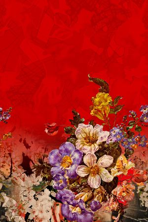 复古色印花华亿平台图片