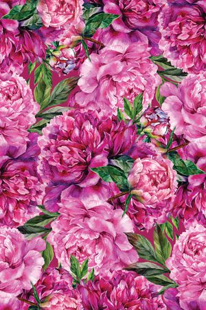 手绘花卉印花华亿平台图片