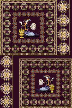 民族花卉印花华亿平台图片